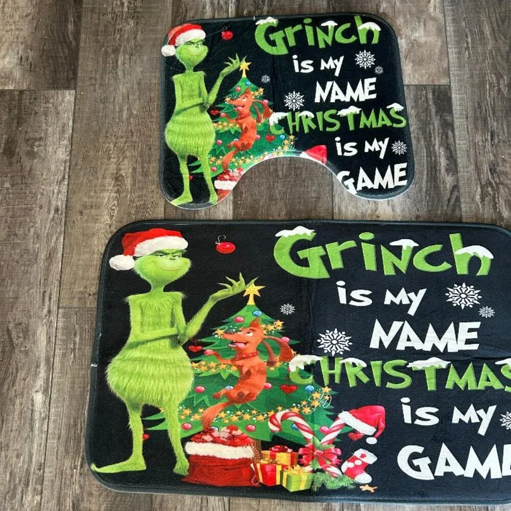 The Grinch Bathmats - Shower, Toilet  New
